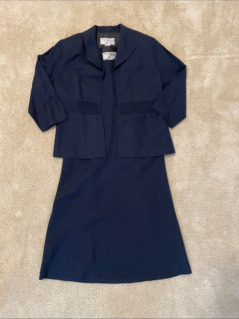 Jessica Howard Navy Two-Piece Midi Dress and Jacket Set